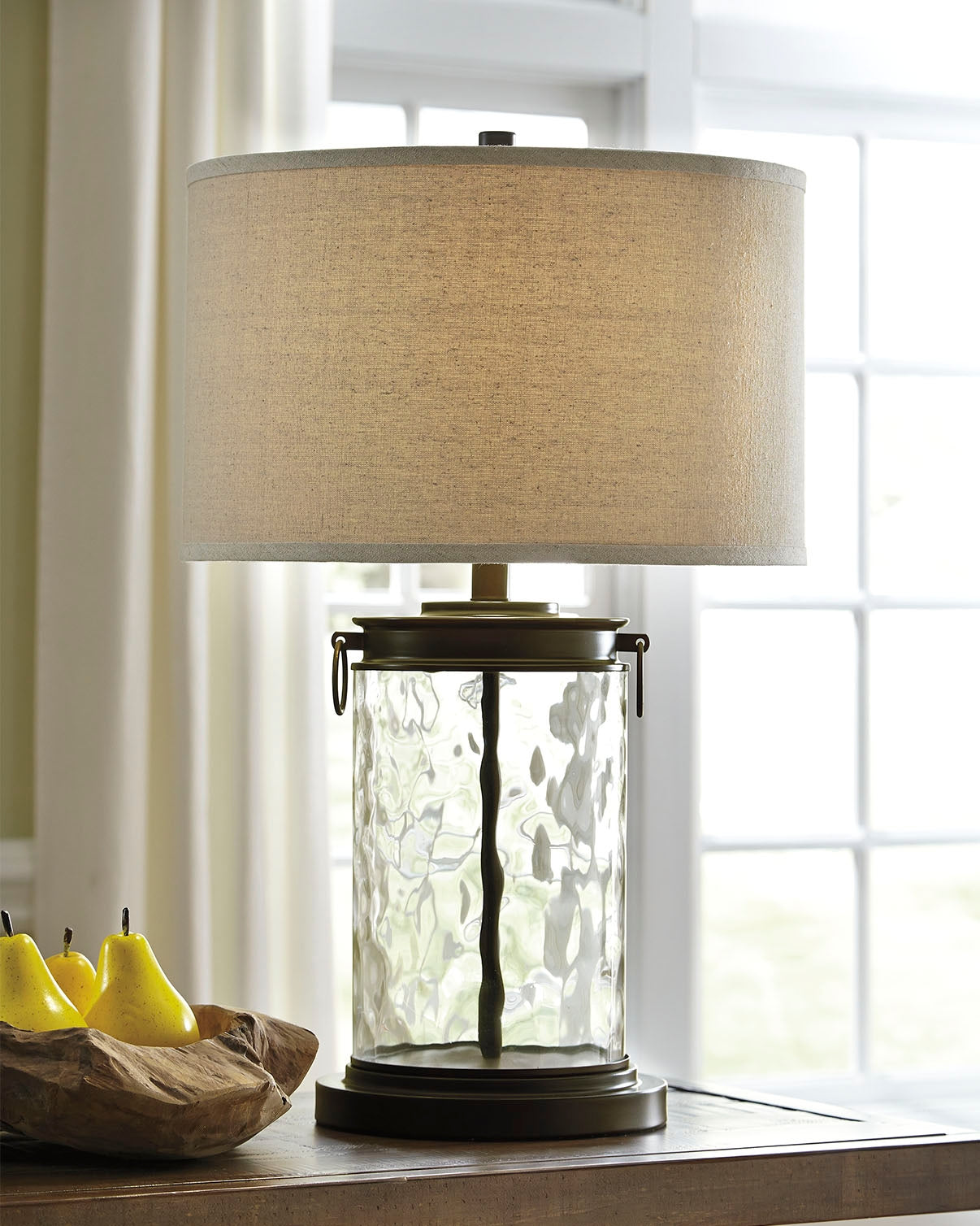 Stuart Furniture Outlet - Ashley Furniture - Tailynn Lighting - Table Lamp (Set of 2) / Clear/Bronze Finish - L430324X2