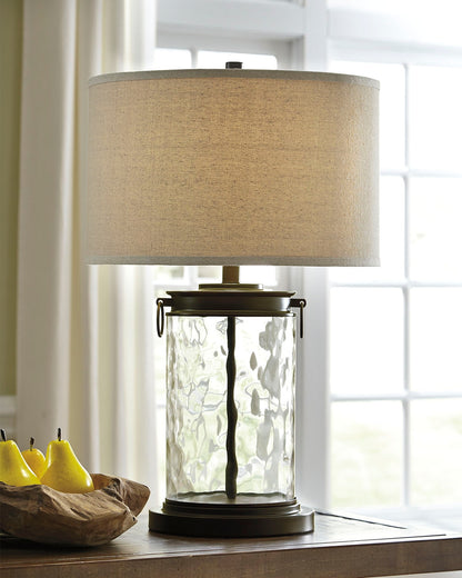 Stuart Furniture Outlet - Ashley Furniture - Tailynn Lighting - Table Lamp (Set of 2) / Clear/Bronze Finish - L430324X2