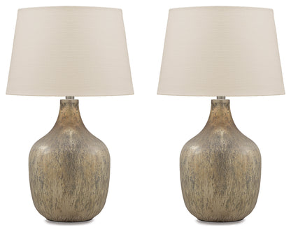 Stuart Furniture Outlet - Ashley Furniture - Mari Lighting - Table Lamp (Set of 2) / Gray/Gold Finish - L430664X2