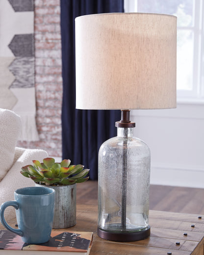 Stuart Furniture Outlet - Ashley Furniture - Bandile Lighting - Table Lamp (Set of 2) / Clear/Bronze Finish - L430674X2