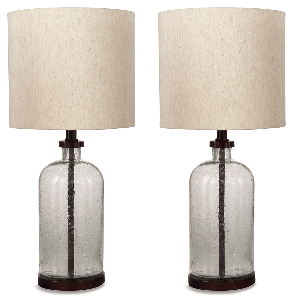 Stuart Furniture Outlet - Ashley Furniture - Bandile Lighting - Table Lamp (Set of 2) / Clear/Bronze Finish - L430674X2