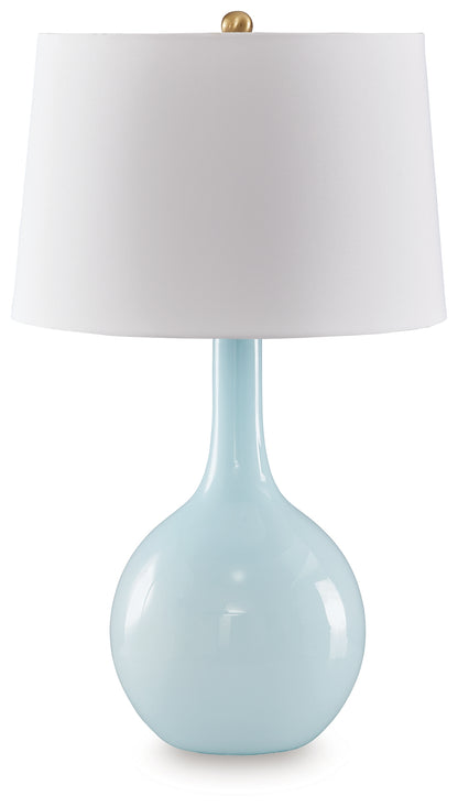 Stuart Furniture Outlet - Ashley Furniture - Rylanton Lighting - Glass Table Lamp (1/CN) / Aqua - L430874