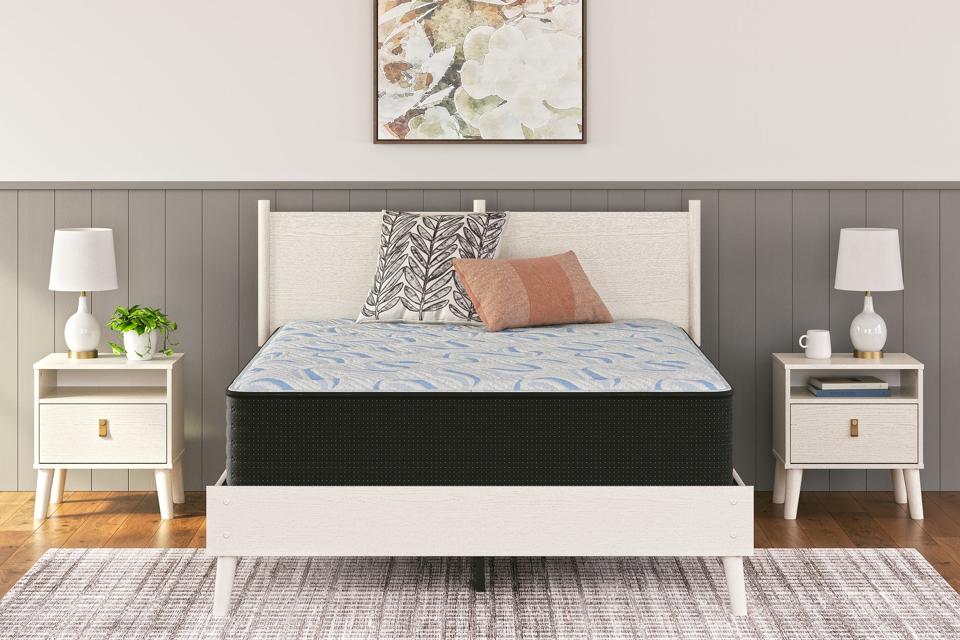 Stuart Furniture Outlet - Ashley Furniture - Elite Springs Plush Mattresses - King / Gray/Blue - M40641