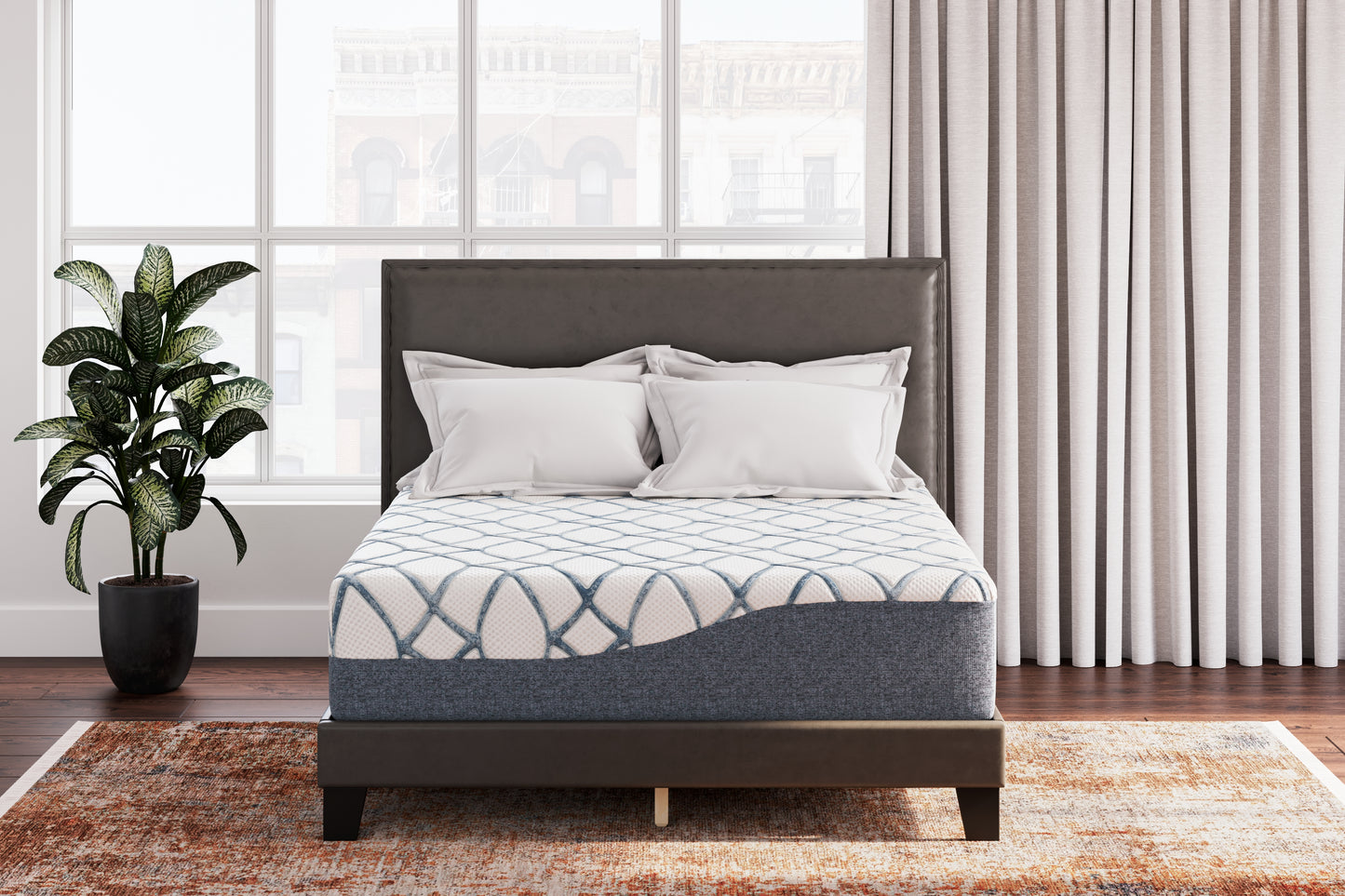 Stuart Furniture Outlet - Ashley Furniture - 14 Inch Chime Elite 2.0 Mattresses - King / White/Blue - M42741