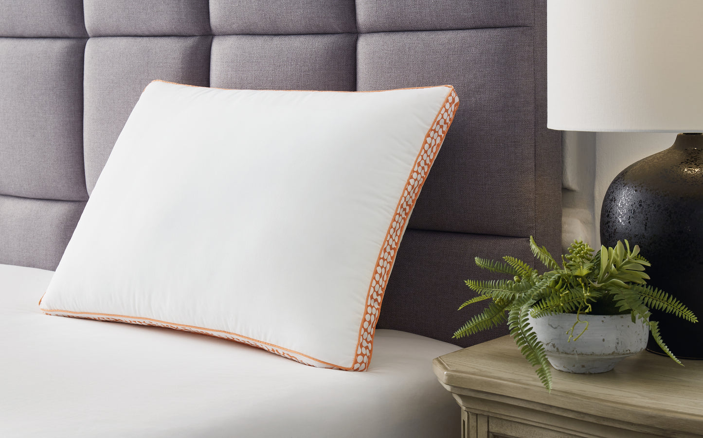 Stuart Furniture Outlet - Ashley Furniture - Zephyr 2.0 Pillows - 3-in-1 Pillow (6/CS) / White/Orange - M52112