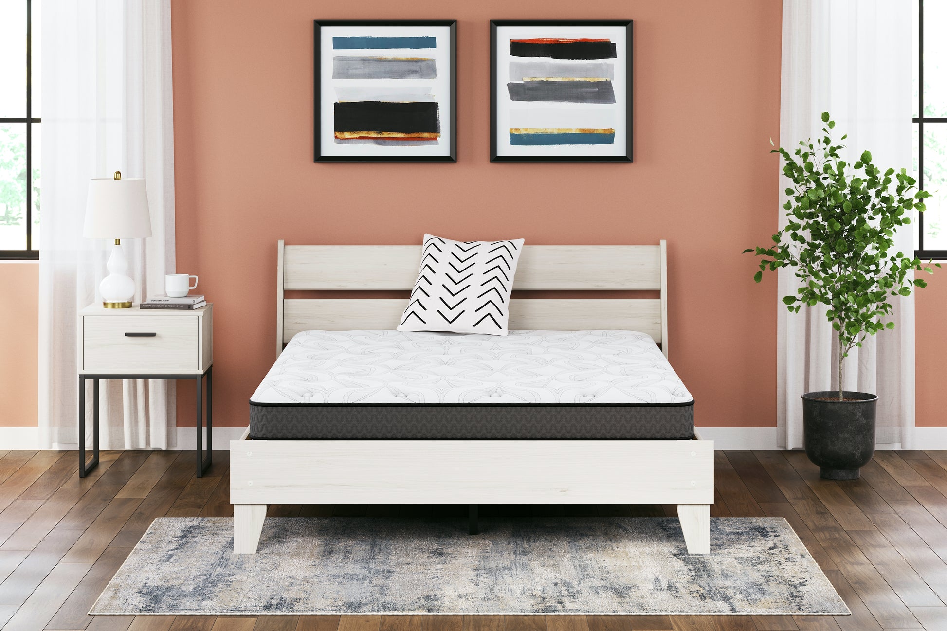 Stuart Furniture Outlet - Ashley Furniture - 8 Inch Bonnell Hybrid Mattresses - Full / White - M58721