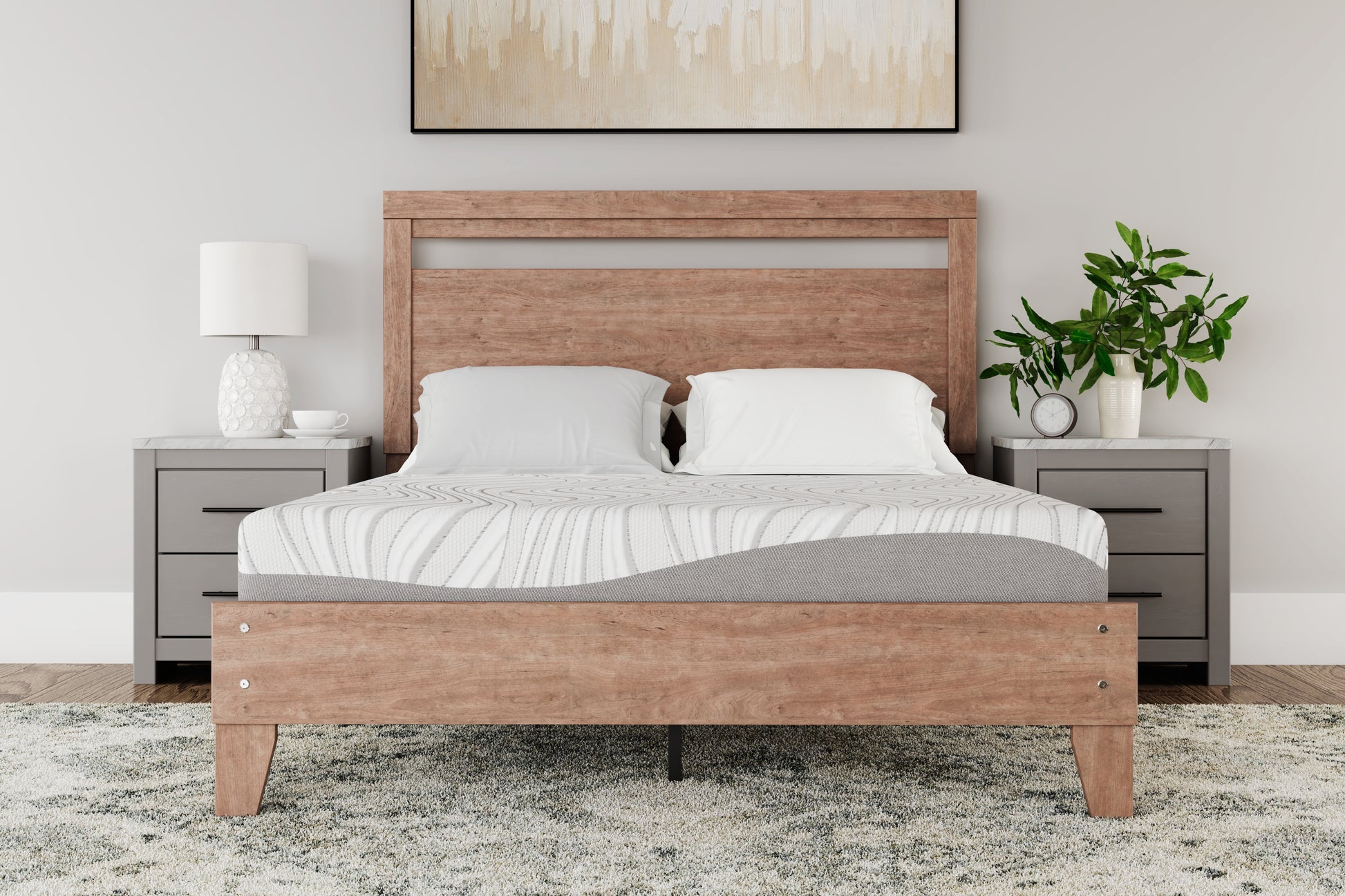 Stuart Furniture Outlet - Ashley Furniture - 8 Inch Memory Foam Mattresses - California King / White - M59151