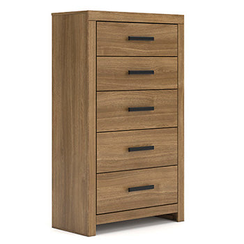 Stuart Furniture Outlet - Ashley Furniture - Broachmyn Bedroom - Five Drawer Chest / Auburn - PCB1116-46