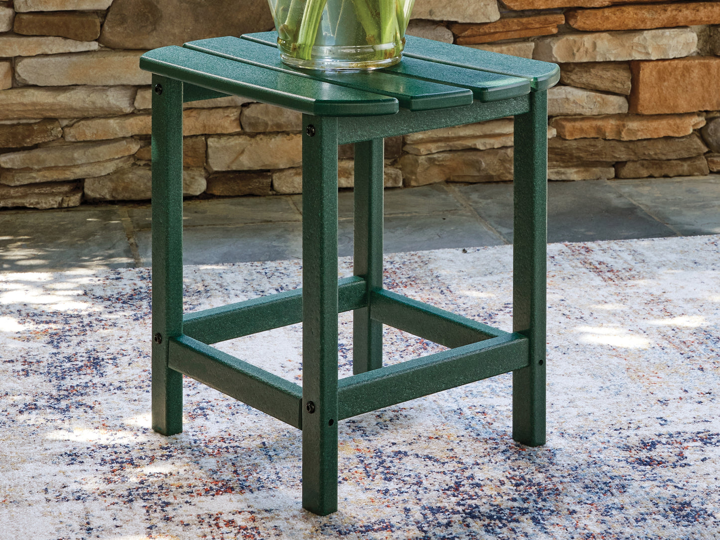 Stuart Furniture Outlet - Ashley Furniture - Sundown Shores Outdoor - Rectangular End Table / Green - PCP007-703