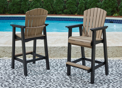Stuart Furniture Outlet - Ashley Furniture - Fairen Trail Outdoor - Tall Barstool (Set of 2) / Black/Driftwood - P211-130