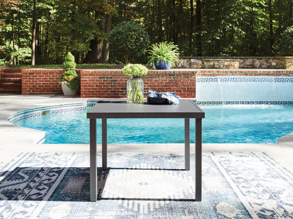Stuart Furniture Outlet - Ashley Furniture - Rocky Creek Outdoor - Square Dining Table w/UMB OPT / Gray - PCP326-615