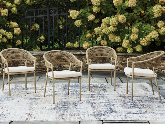 Stuart Furniture Outlet - Ashley Furniture - Orchard Beach Outdoor - Arm Chair With Cushion (4/CN) - PCP373-601A