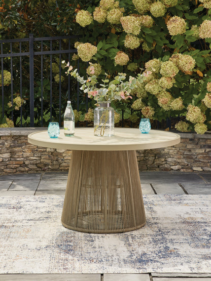 Stuart Furniture Outlet - Ashley Furniture - Orchard Beach Outdoor - Outdoor Dining Table / Beige - PCP373P2