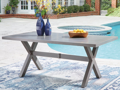 Stuart Furniture Outlet - Ashley Furniture - Half Moon Beach Outdoor - RECT Dining Table w/UMB OPT / Gray - PCP418-625