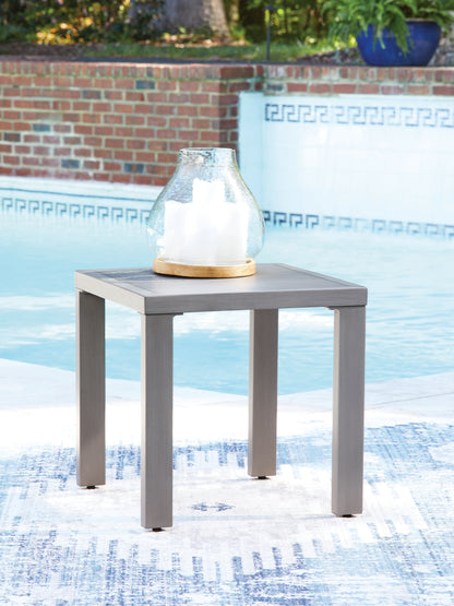 Stuart Furniture Outlet - Ashley Furniture - Half Moon Beach Outdoor - Square End Table / Gray - PCP418-702