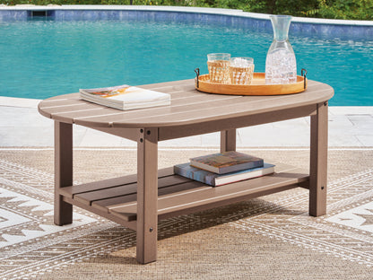 Stuart Furniture Outlet - Ashley Furniture - Grover Beach Outdoor - Oval Cocktail Table / Driftwood - PCP422-700
