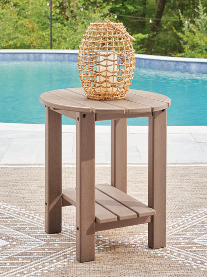 Stuart Furniture Outlet - Ashley Furniture - Grover Beach Outdoor - Oval End Table / Driftwood - PCP422-706