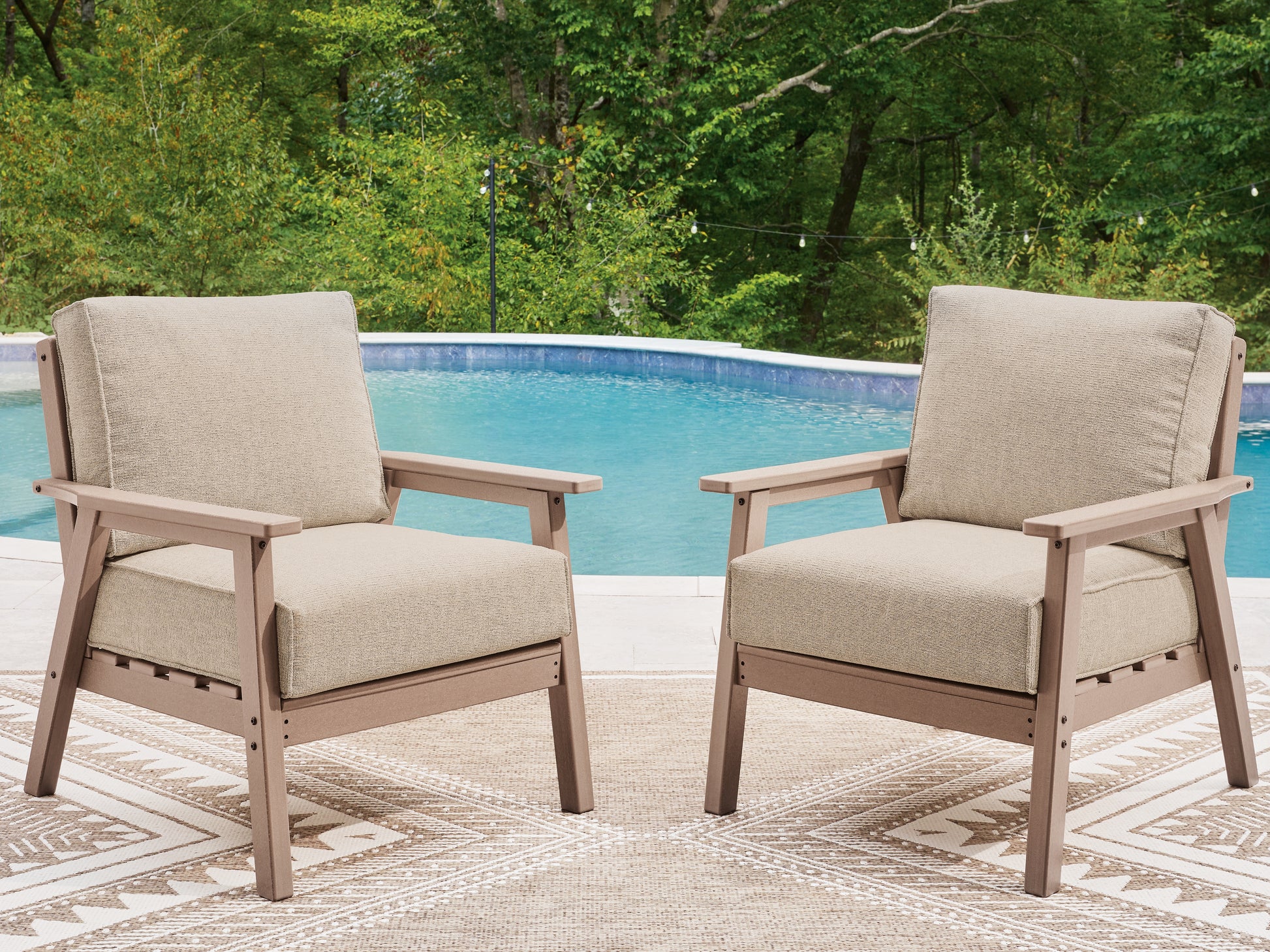 Stuart Furniture Outlet - Ashley Furniture - Grover Beach Outdoor - Lounge Chair w/Cushion (Set of 2) - PCP422-820