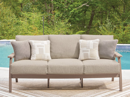 Stuart Furniture Outlet - Ashley Furniture - Grover Beach Outdoor - Sofa with Cushion / Driftwood - PCP422-838
