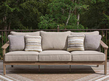 Stuart Furniture Outlet - Ashley Furniture - Harmony Headlands Outdoor - Sofa with Cushion / Natural/Gray - PCP428-838