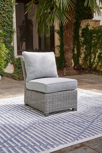 Stuart Furniture Outlet - Ashley Furniture - Naples Beach Outdoor - Armless Chair w/Cushion (1/CN) / Light Gray - P439-846