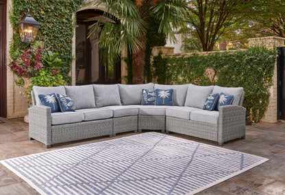 Stuart Furniture Outlet - Ashley Furniture - Naples Beach Outdoor - 4-Piece Outdoor Sectional / Light Gray - P439P2