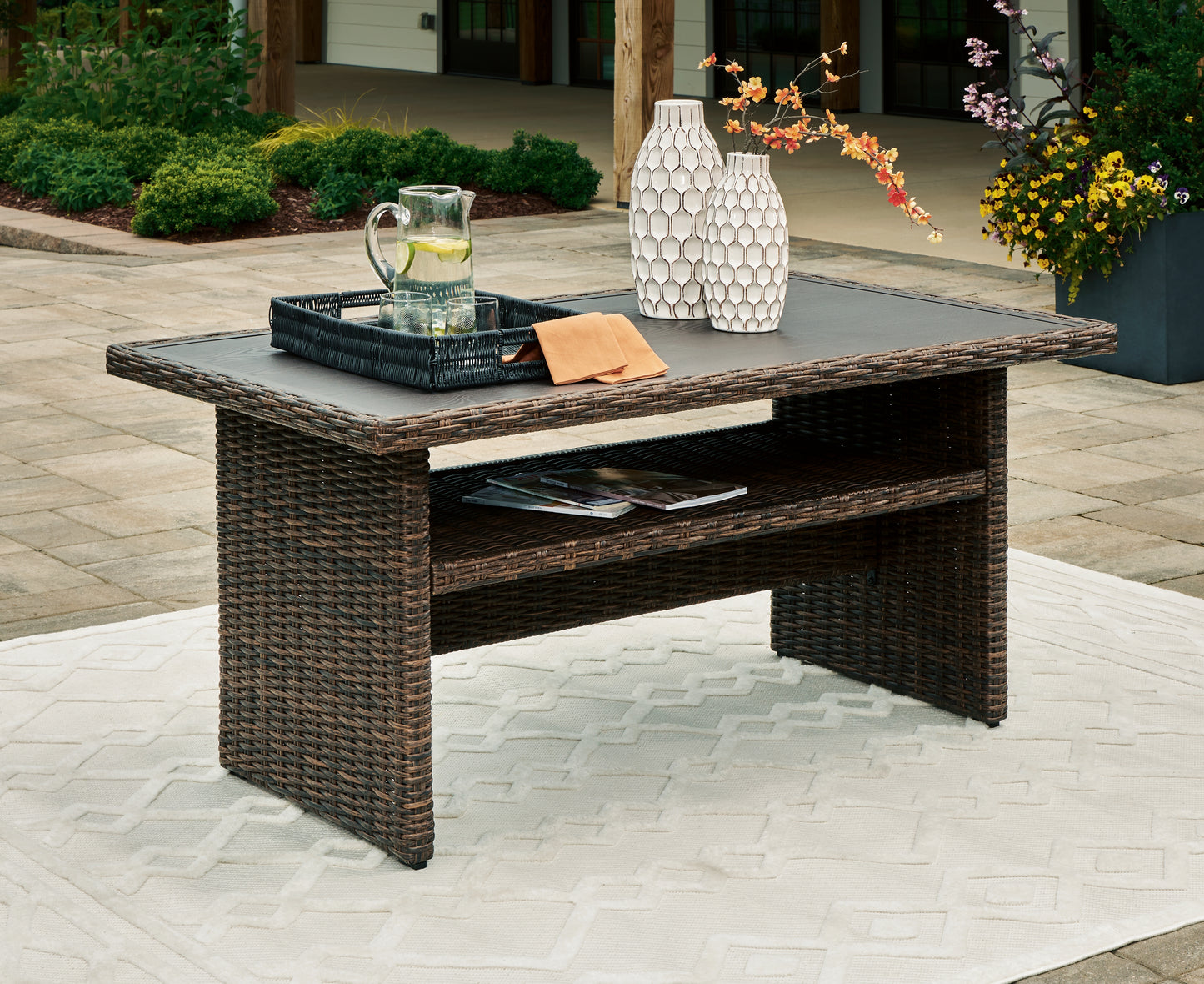 Stuart Furniture Outlet - Ashley Furniture - Brook Ranch Outdoor - RECT Multi-Use Table / Brown - P465-625