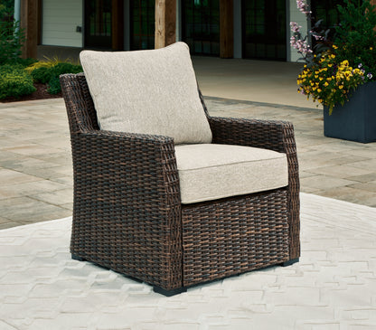 Stuart Furniture Outlet - Ashley Furniture - Brook Ranch Outdoor - Lounge Chair w/Cushion (1/CN) / Brown - P465-820
