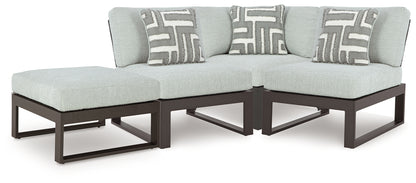 Stuart Furniture Outlet - Ashley Furniture - Beachloft Outdoor - 4-Piece Outdoor Sectional / Black/Gray - P490P7