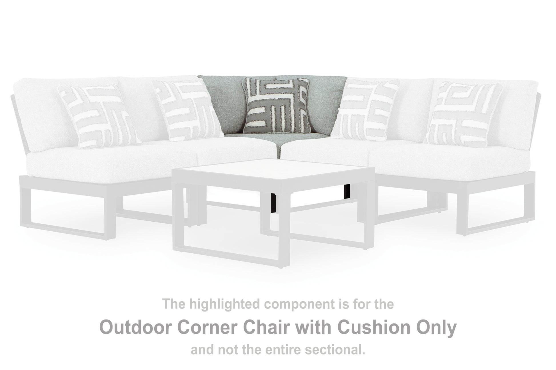 Stuart Furniture Outlet - Ashley Furniture - Beachloft Outdoor - Corner with Cushion (1/CN) / Black/Gray - P490-877
