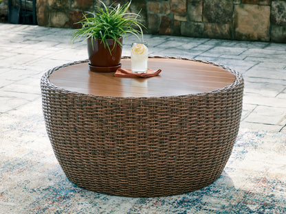 Stuart Furniture Outlet - Ashley Furniture - Double Point Outdoor - Round Cocktail Table / Beige - PCP503-708