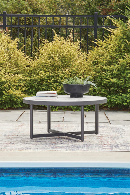 Stuart Furniture Outlet - Ashley Furniture - Ocean Beach Outdoor - Round Cocktail Table / Gray - PCP510-708