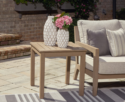 Stuart Furniture Outlet - Ashley Furniture - Hallow Creek Outdoor - Square End Table / Driftwood - P560-702