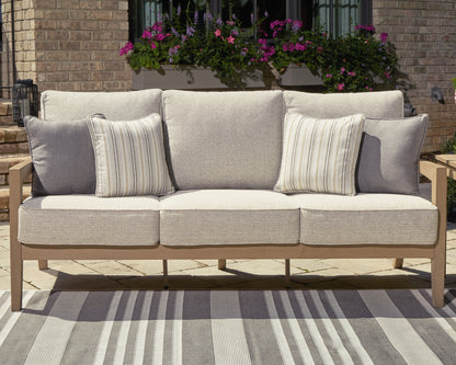 Stuart Furniture Outlet - Ashley Furniture - Hallow Creek Outdoor - Sofa with Cushion / Driftwood - P560-838