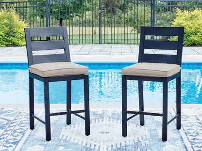 Stuart Furniture Outlet - Ashley Furniture - East Beach Outdoor - Barstool (Set of 2) / Navy Blue - PCP587-124