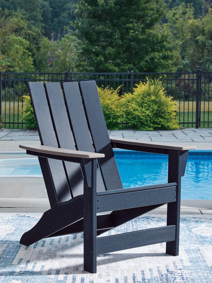 Stuart Furniture Outlet - Ashley Furniture - East Beach Outdoor - Adirondack Chair / Navy Blue/Driftwood - PCP587-898
