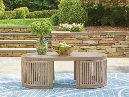 Stuart Furniture Outlet - Ashley Furniture - Serena Shores Outdoor - Rectangular Cocktail Table / Beige - PCP604-701