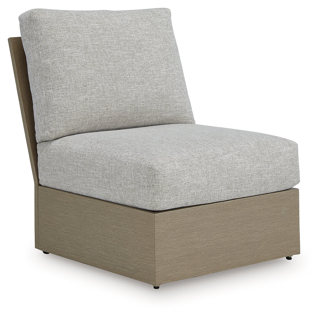 Stuart Furniture Outlet - Ashley Furniture - Kimpton Isle Outdoor - Armless Chair w/Cushion / Brown/Beige - P704-846