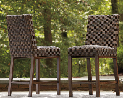 Stuart Furniture Outlet - Ashley Furniture - Paradise Trail Outdoor - Barstool (Set of 2) / Medium Brown - P750-130