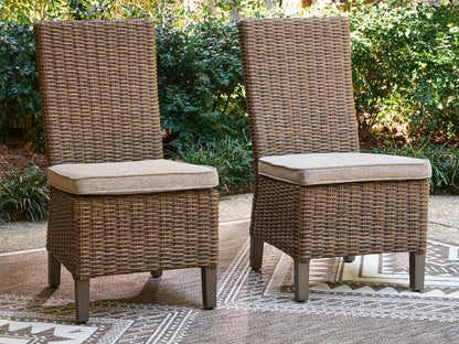 Stuart Furniture Outlet - Ashley Furniture - Laguna Heights Outdoor - Side Chair with Cushion (Set of 2) / Beige - PCP790-601