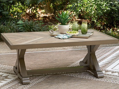 Stuart Furniture Outlet - Ashley Furniture - Laguna Heights Outdoor - Rectangular Cocktail Table / Beige - PCP790-701