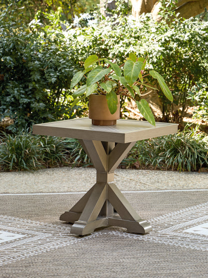 Stuart Furniture Outlet - Ashley Furniture - Laguna Heights Outdoor - Square End Table / Beige - PCP790-702