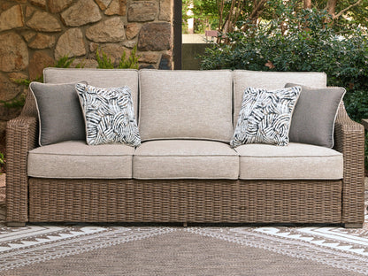 Stuart Furniture Outlet - Ashley Furniture - Laguna Heights Outdoor - Sofa with Cushion / Beige - PCP790-838