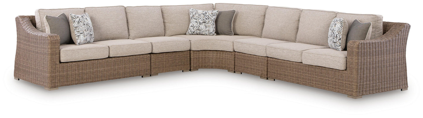 Stuart Furniture Outlet - Ashley Furniture - Laguna Heights Outdoor - 5-Piece Outdoor Sectional / Beige - PCP790P3