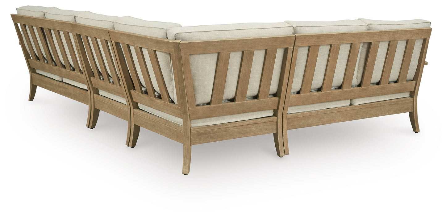 Stuart Furniture Outlet - Ashley Furniture - Clare View Outdoor - 4-Piece Outdoor Sectional / Beige - P801P11
