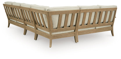 Stuart Furniture Outlet - Ashley Furniture - Clare View Outdoor - 4-Piece Outdoor Sectional / Beige - P801P11