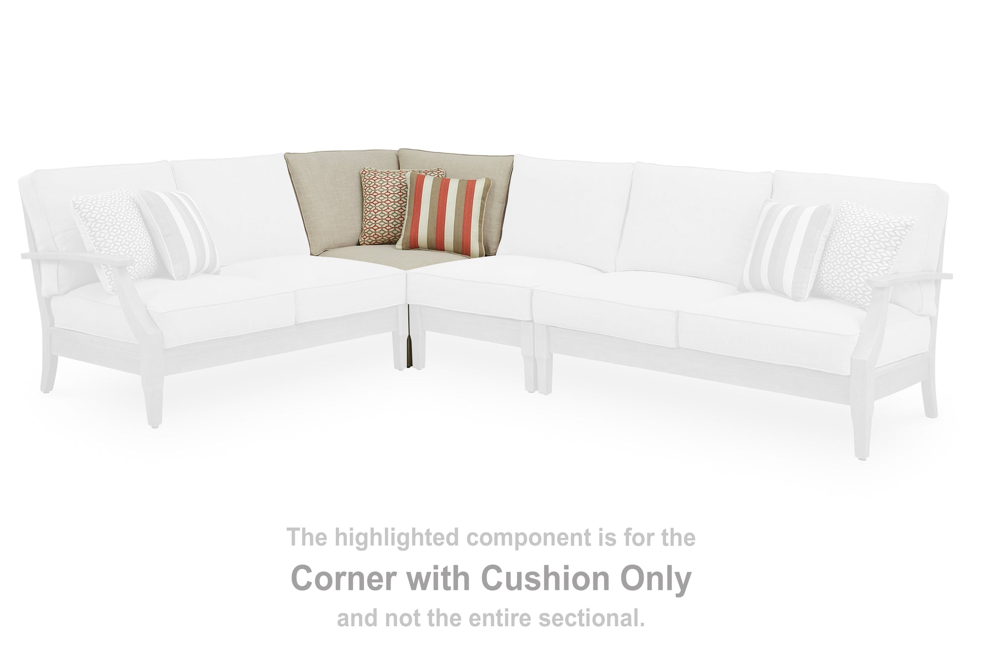 Stuart Furniture Outlet - Ashley Furniture - Clare View Outdoor - Corner with Cushion / Beige - P801-877