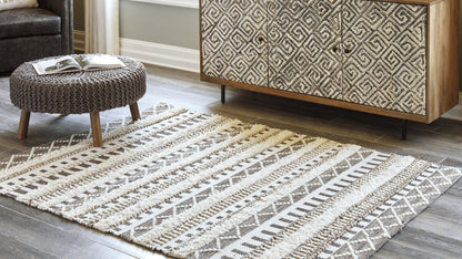 Stuart Furniture Outlet - Ashley Furniture - Karalee Rug - 8' x 10' Rug / Ivory/Brown - R404441