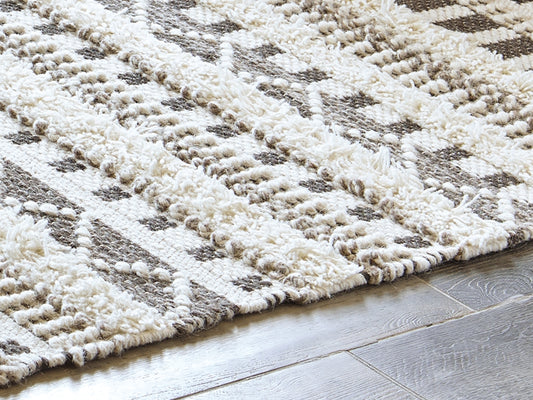 Stuart Furniture Outlet - Ashley Furniture - Karalee Rug - 8' x 10' Rug / Ivory/Brown - R404441