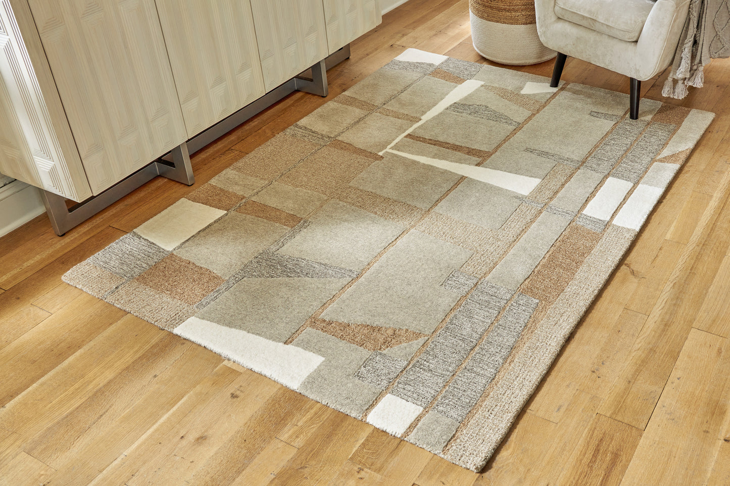 Stuart Furniture Outlet - Ashley Furniture - Abbotton Rug - 8' x 10' Rug / Taupe/Gray/Caramel - R406331